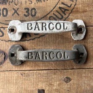 Pair Of Vintage Cast Aluminum BARCOL Barber Colman Garage Door Handle Gate - Picture 1 of 6