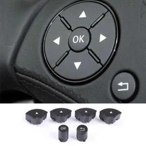 For Benz S-Class W221 2008-2012 ABS Black Steering Wheel Button Frame Trim 12PCS - Picture 1 of 11
