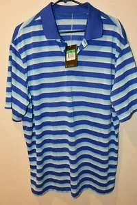 Nike Golf Polo Rugby PGA Shirt Stay Cool blau gestreift Herren Gr. XL Standard Fit - Bild 1 von 9
