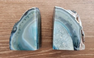 Juego de 2 tapones decorativos para libros de mármol vintage - Imagen 1 de 9