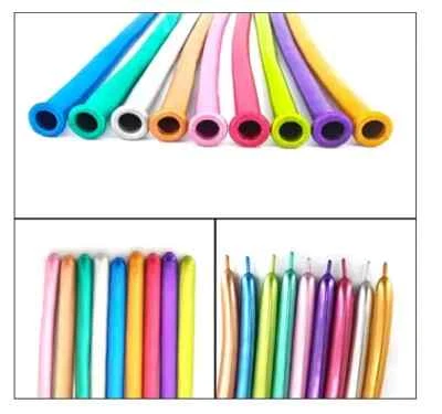 260Q Metallic Modelling Balloons Kit - Long Balloons with Pump and Eye Stickers - Image 1 of 4