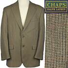 Chaps Ralph Lauren Sport Coat Suit Jacket, 100% Wool Tweed, Brown Tan Red,  44 T