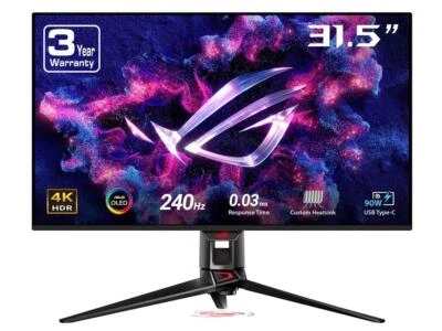 ASUS ROG Swift 32" 4K OLED Gaming Monitor 3840 x 2160 240Hz 0.03ms G-SYNC - Image 1 of 4