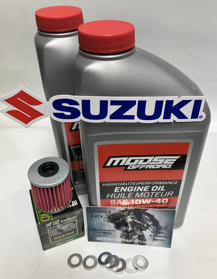 Kit de filtro de cambio de aceite sintético completo con juntas Suzuki RMZ 250 450 Foto 1 de 1