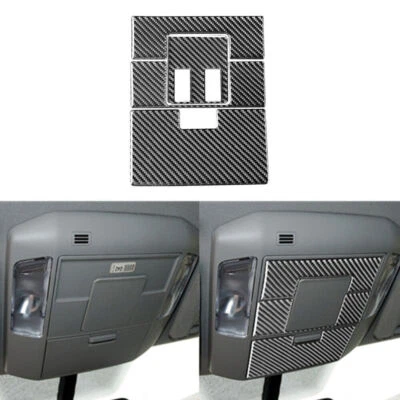 Cubierta de panel de luz de lectura interior de fibra de carbono para Toyota Tundra 2014-2018 Foto 1 de 4