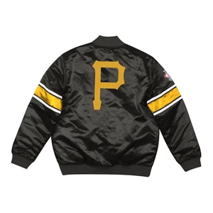 Mitchell & Ness Pittsburgh Pirates 🏴☠️ Heavyweight Satin Full Zipper Jacket - Picture 1 of 12