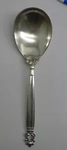 Cuchara para servir vintage Georg Jensen plata esterlina patrón de bellota grande Dinamarca - Imagen 1 de 6