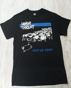 American 80s Hardcore Punk Band Black T-shirt with Hand Pulled Silkscreen Print - Picture 1 of 1