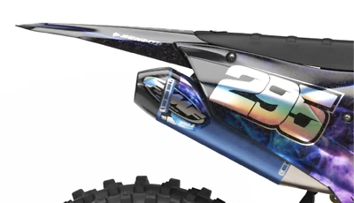 FMF Exhaust Factory 4.1 Decals  (Holographic/Blue/Purple/Smoke/Glitter) 2 PACK - Image 1 of 2