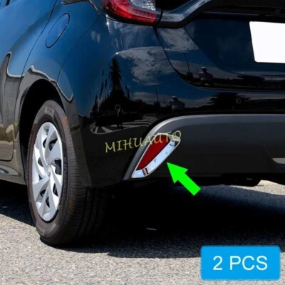 Cubierta antiniebla reflector parachoques trasero coche cromado para Toyota Yaris 2020-2025 Foto 1 de 4