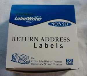 Dymo 30330 Address Labels - 0.75" X 2' 1 Roll Label White Boxed/Retail/Sealed - Picture 1 of 3
