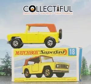 MATCHBOX - SUPERFAST #18 FIELD CAR - YELLOW/BROWN ROOF - DIECAST *BEAUTY*🔥 NMIB - Picture 1 of 6