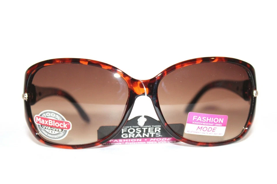 NUEVAS GAFAS DE SOL FOSTER GRANTS DG 0413 MARRÓN TORTUGA MARCOS PARA MUJER RX 61-15-135 MM Foto 1 de 4