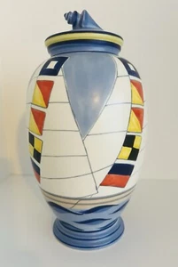 Poole Pottery Special Rare Flags Vase By Sally Tuffin With Original Poole Box - Picture 1 of 19