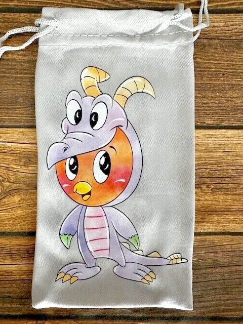 Soft Eye Sunglasses Gray Accessory Pouch Pull Top Portable Orange Bird Figment - Image 1 of 1