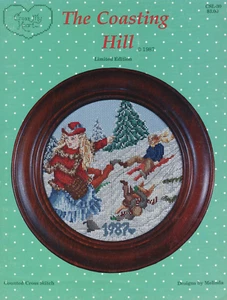 "THE COASTING HILL" Sled Christmas Victorian Cross Stitch Pattern Leaflet CSL-30 - Picture 1 of 1