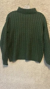 Maglione Line + Dot Finto Collo Maglia Cavo Verde Donna XS - Foto 1 di 8