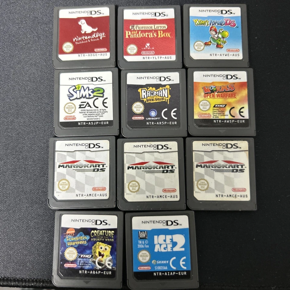 Nintendo DS Game Lot x 11 - Mario Kart / Layton/ Yoshi/ Rayman PAL - Image 1 of 1