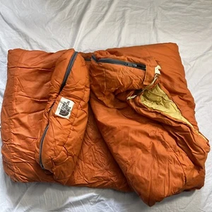 Sacco a pelo vintage anni 70 North Face etichetta marrone, 86x32” tampone mummia - Foto 1 di 4