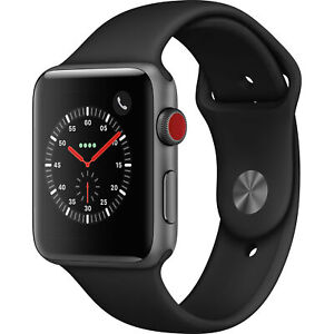 Apple Watch Series 3 16GB A1861 42mm Cellular Space Gray Aluminum, Read