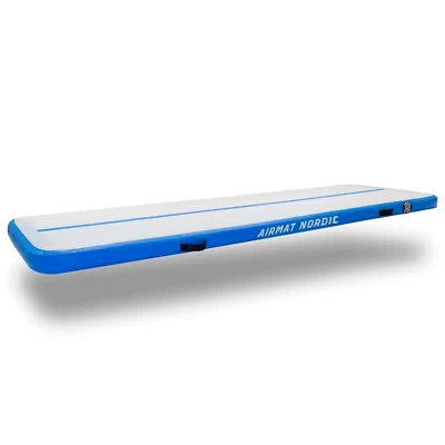 AirMat Nordic Air Mat Tumble Track 26 ft azul gimnasia 3'3" de ancho y 4" de grosor Foto 1 de 4