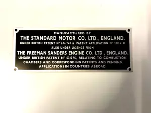 TRACTOR BADGE - ID PLATE - FREEMAN. COMPATIBLE WITH: MASSEY FERGUSON: TEF20. NLA - Picture 1 of 1