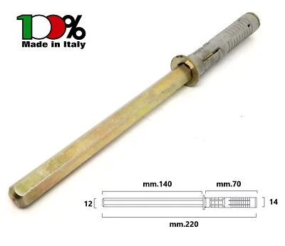 REGGIMENSOLA A SCOMPARSA  mm.12x140 TASSELLO D.14 REGGI MENSOLE RIPIANI LEGNO  - Immagine 1 di 3