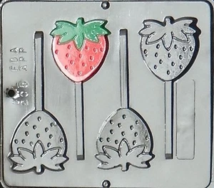 Strawberry Lollipop Chocolate Candy Mold  205 NEW - Picture 1 of 2