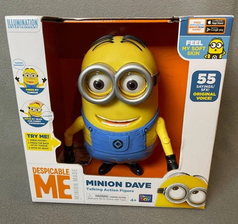 Thinkway Toys Despicable Me Minion Dave Interactive Talking Figure NRFB Cover