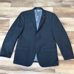 Bar III Blazer Mens 42R Black 2 Button Jacket Wool Sport Coat Skinny Fit - Picture 1 of 12