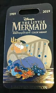 2019 Disney D23 Expo Triton Sebastian Little Mermaid 30th Anniversary Pin LE 300 - Picture 1 of 4