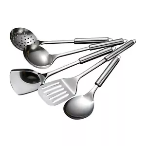 5Pcs Cooking Utensils Set Stainless Steel Kitchen Utensils Heat Resistant Wok... - Picture 1 of 7