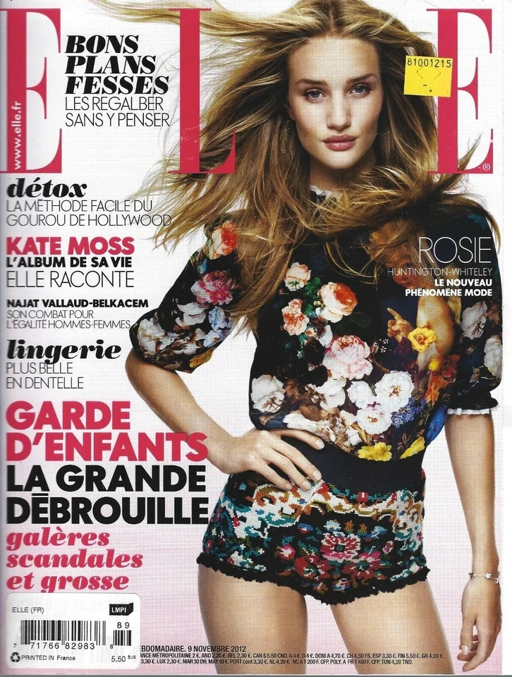 ROSIE HUNTINGTON WHITELEY ELLE MAGAZINE FRANCE 11/9/2012 💲 - Image 1 of 1