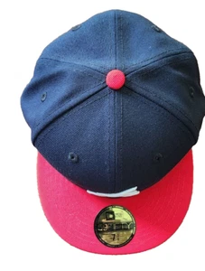 New Era Atlanta Braves Home Authentic Collection 59FIFTY Fitted Hat Navy/Red 7⅜ - Picture 1 of 6