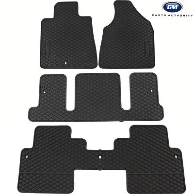 GMC Acadia Premium 2007-2017 equipamiento de alfombrilla para todo clima con silla Captains ébano OEM Foto 1 de 4