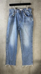 Pantalones de mezclilla rectos de tiro medio Reformation Val años 90 talla 28 lavado medio - Imagen 1 de 4