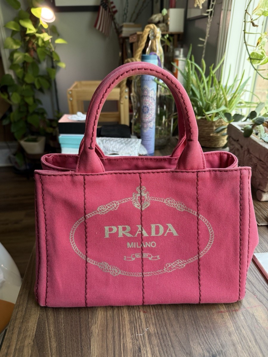 PRADA Canapa Tote Pink Bags & Handbags for Women for sale | eBay