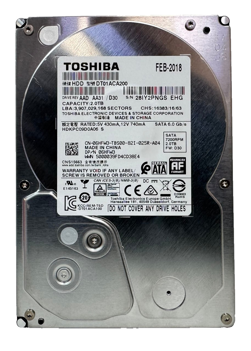 TOSHIBA 2TB/\"3.5 HDD/7200rpm/SATA 新品未開封 Toshiba (SATA) 2TB HDKPC09AKA01 6Gb/s 3.5