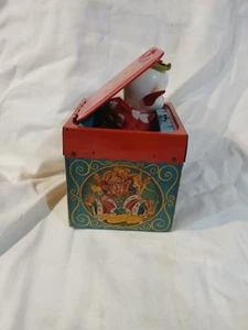 1940's Mattel "Jolly-Tune The Clown" Jack In The Box Wind Up Toy (WORKS) - Picture 1 of 5