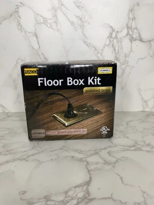 Raco 6500BR-5 1-Gang напольная коробка набор, 15a 125v, полированная латунь - Изображение 1 из 2