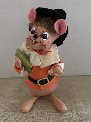 Annalee Thanksgiving Harvest Pilgrim Boy Mouse 8" Tall Foto 1 de 4