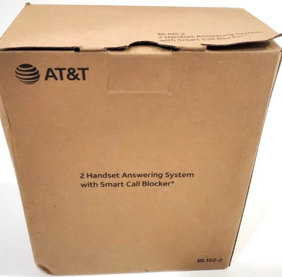 AT&T BL102-2 Cordless Phone Answering Machine Call Block 2 Handsets DECT 6.0 - Image 1 of 4