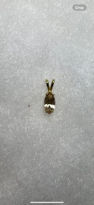 Colgante facetado citrino dorado pequeño Marked Estate 4 puntas joyería Foto 1 de 4