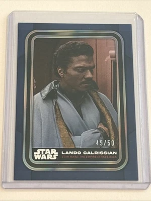 2023 Topps Star Wars Flagship Lando Calrissian BLUE Parallel #d 49/50 ESB 99 - Image 1 of 3