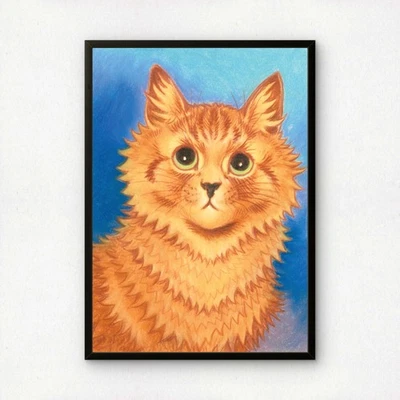 Louis Wain: Retrato de un gato naranja impreso | Póster de bellas artes giclée Foto 1 de 4