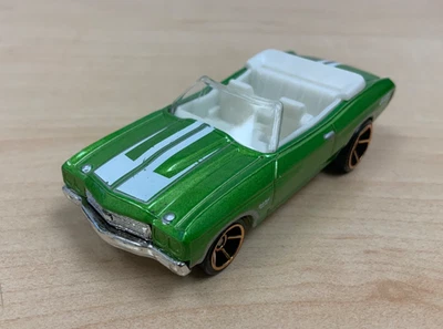 Hot Wheels Faster Than Ever Series 2010 verde 70 Chevelle convertible casi nuevo suelto Foto 1 de 4