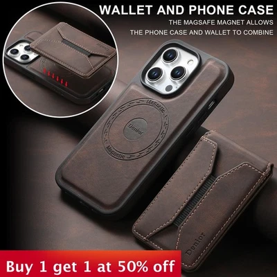 Funda de cuero con tarjetero para teléfono iPhone 17 ProMax 17 Air 16 Pro Max 13 14 15 Foto 1 de 4