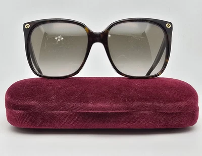 Gafas de sol cuadradas Gucci GG0022S 003 marco habanero oscuro lentes degradadas con estuche Foto 1 de 4