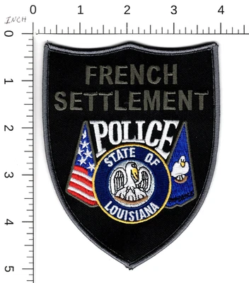 ASENTAMIENTO FRANCÉS LUISIANA --- PARCHE BORDADO POLICÍA COLECCIONABLE Foto 1 de 2