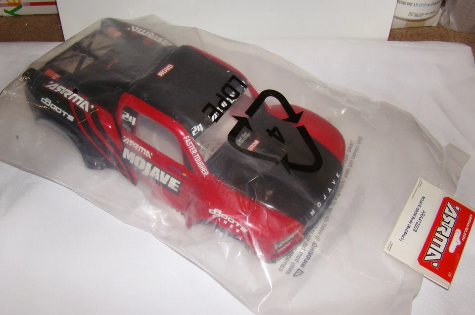 Arrma 1 18 Painted Decaled MOJAVE GROM Body Red/Black ARA412008